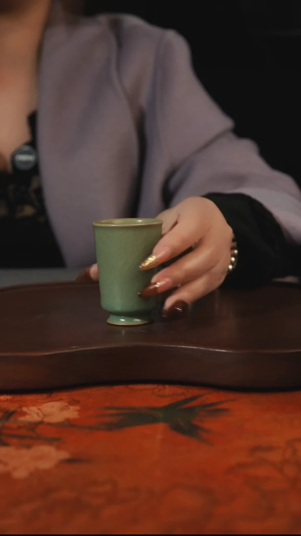 杯子瓷汝州原产地原矿仿古老釉q