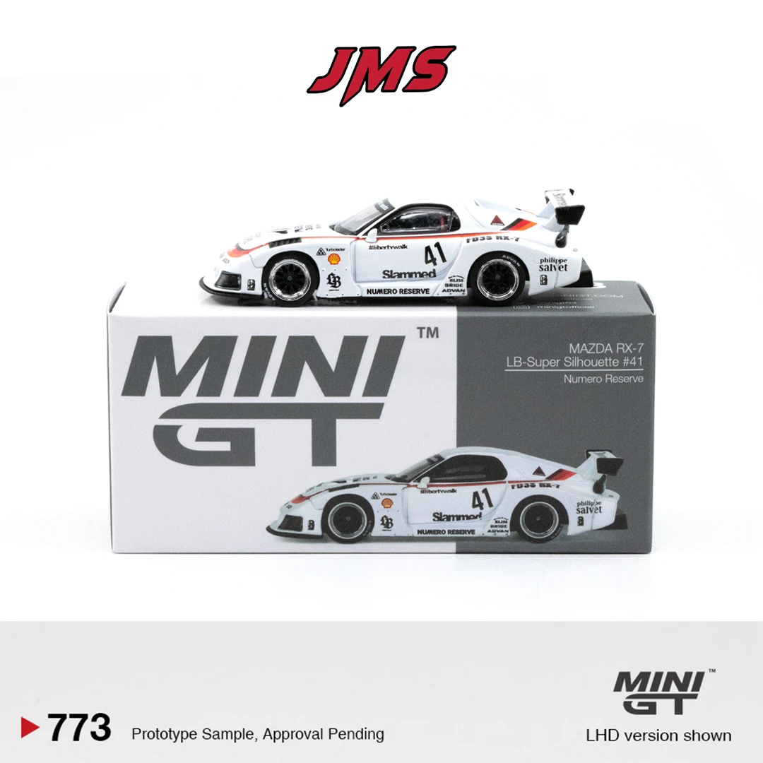 Mini GTMiniGT正版1:64合金773 马自达 RX7 LB-Super 收藏礼物