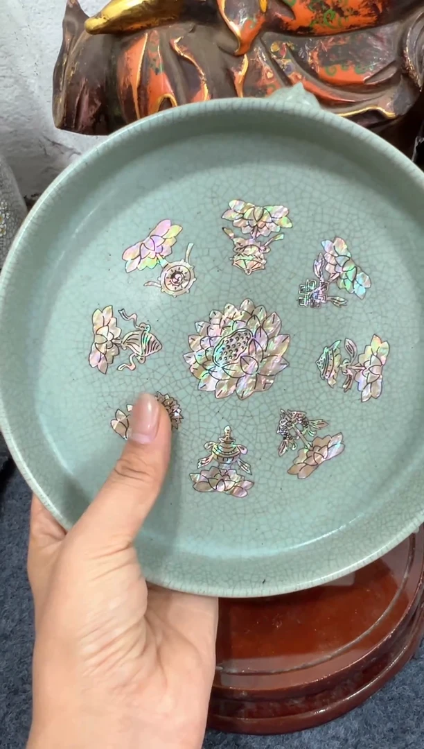 瓷片手工，手绘，陶瓷