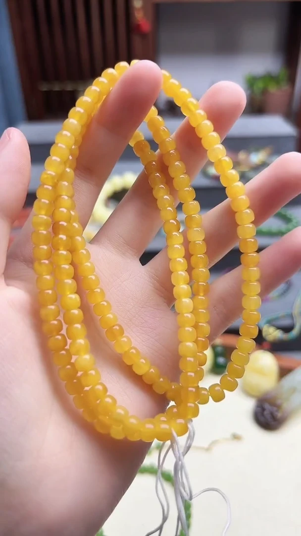 裸石蜜蜡未镶嵌蜜蜡直切长串5mm+YN