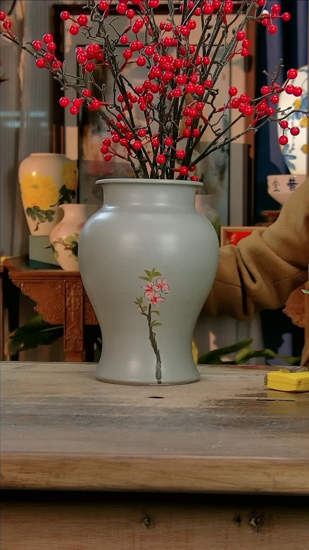 【闪购商品】瓷片景德镇纯手工釉下彩精品花瓶