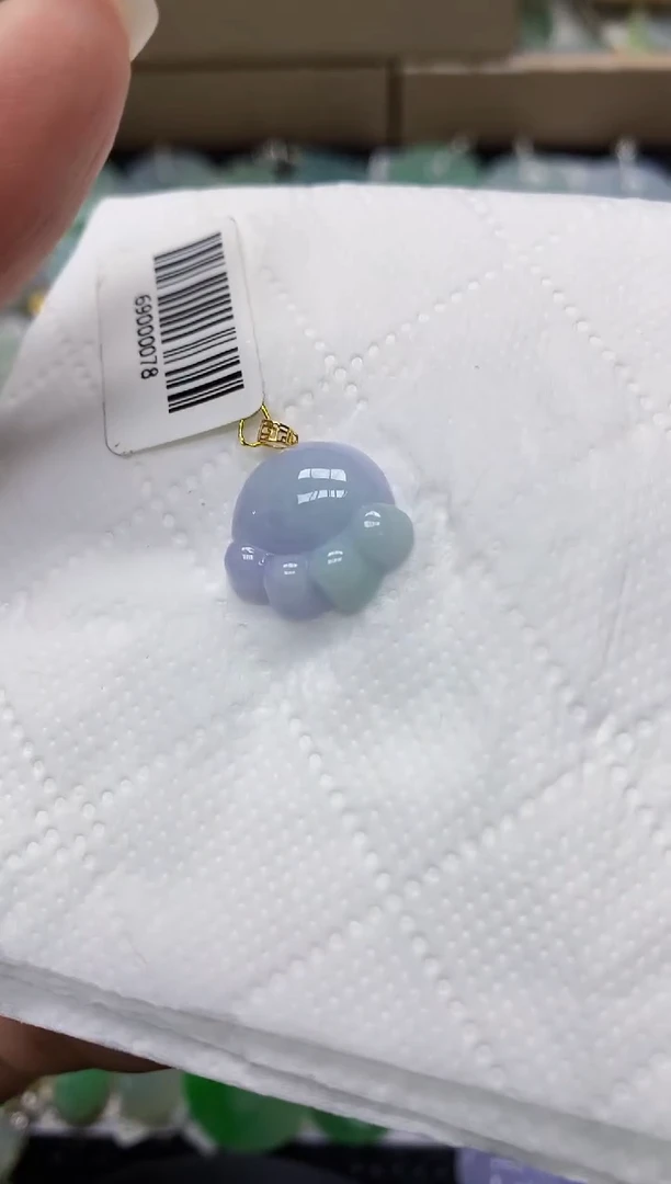 颈饰18K金镶嵌翡翠111111111
