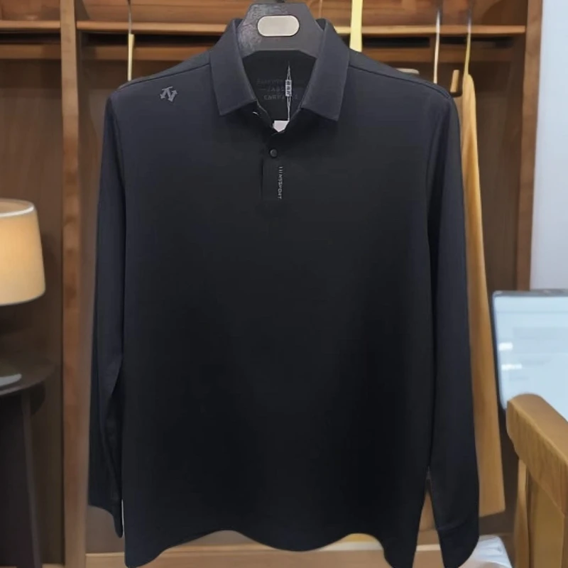 【2598】品质休闲商务男士春秋长袖T恤百搭