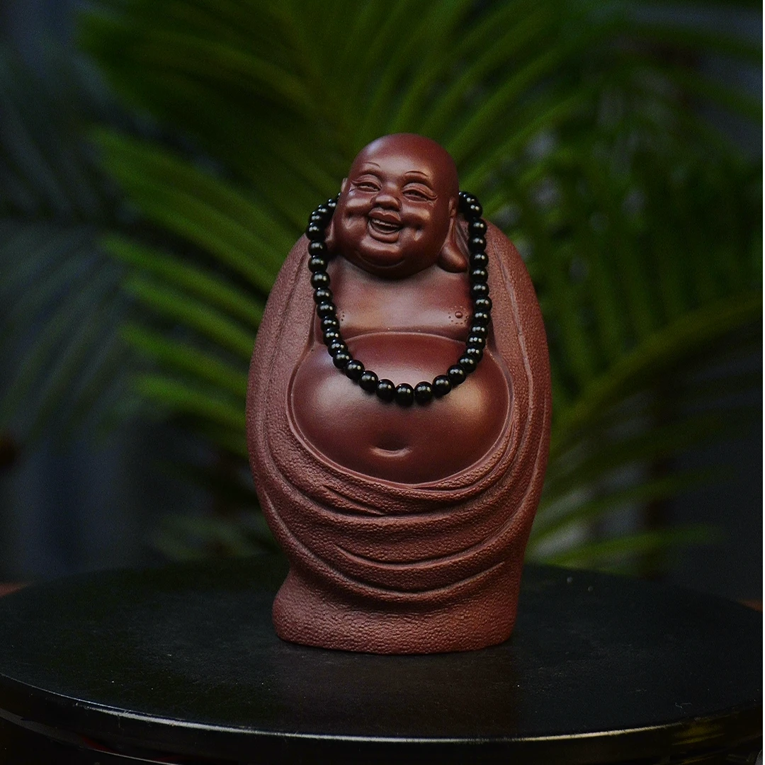 高弥勒佛（带佛珠）创意陶瓷