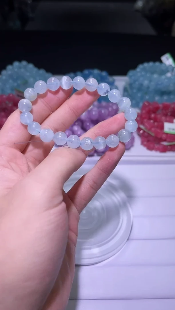 1海蓝宝石（处理）X002-9mm海蓝宝单圈-多样性发其一