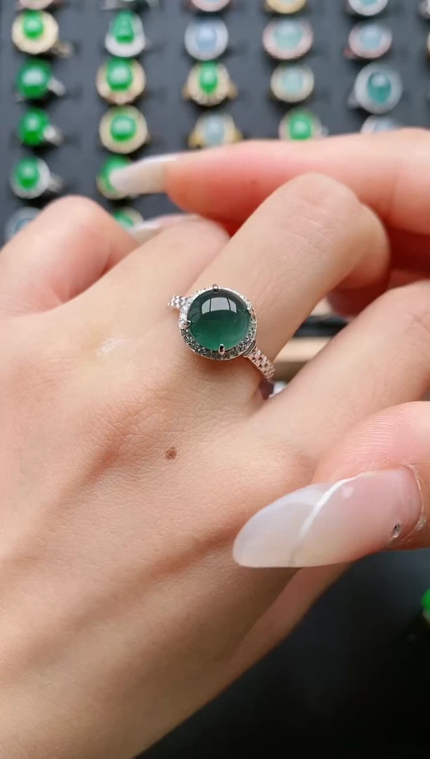 【闪购商品】翡翠戒指银S925镶嵌11111111