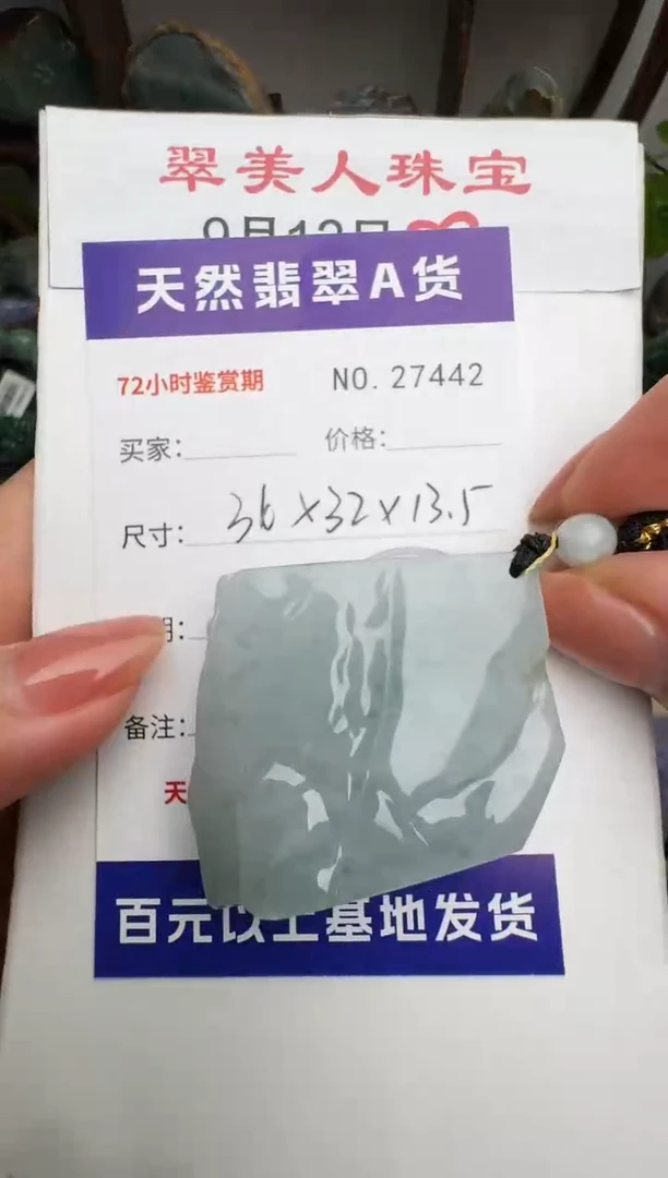 颈饰未镶嵌翡翠原石27442