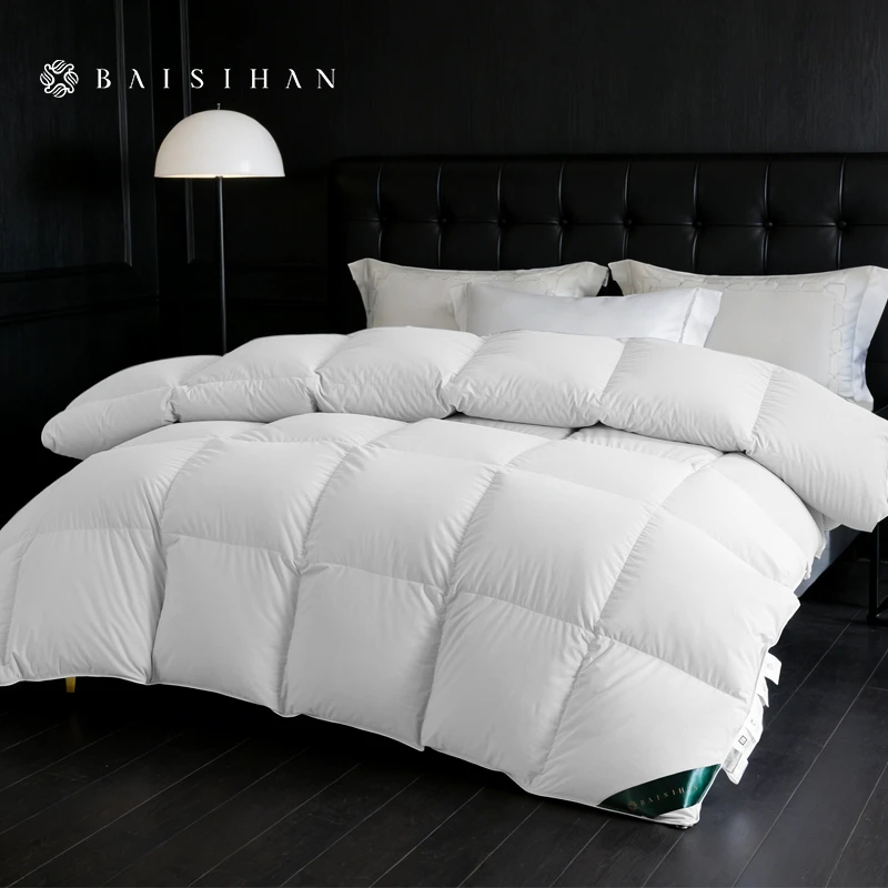 【圣诞特惠】95白鹅绒被柔软亲肤防跑被面料蓬松加厚冬被羽绒被