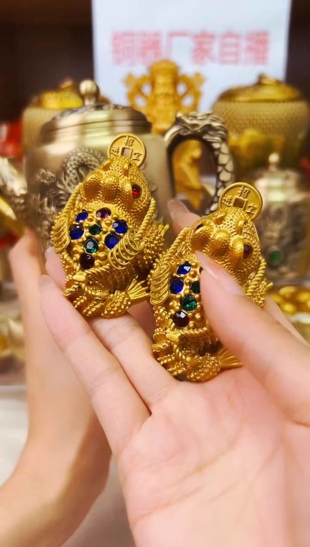 金属三足金蟾居家摆件