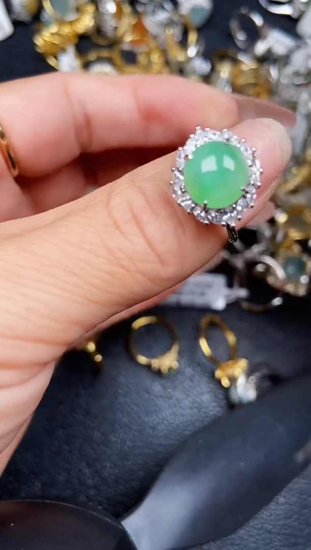 翡翠银S925镶嵌颈饰9358