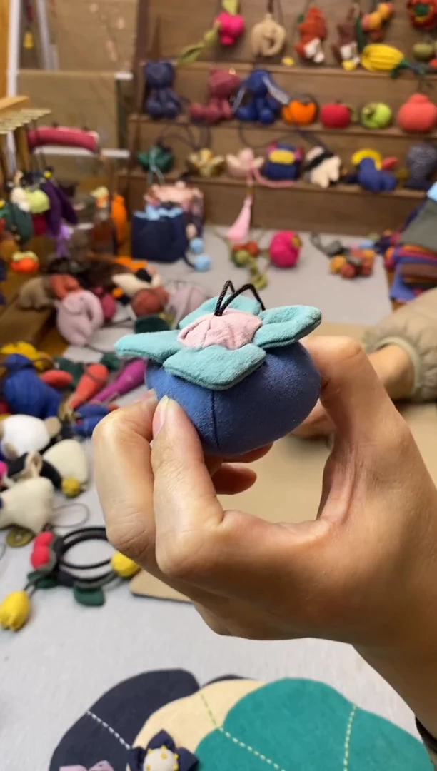 布大柿子挂件（蓝色）