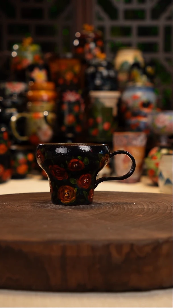 油画   手绘釉下彩