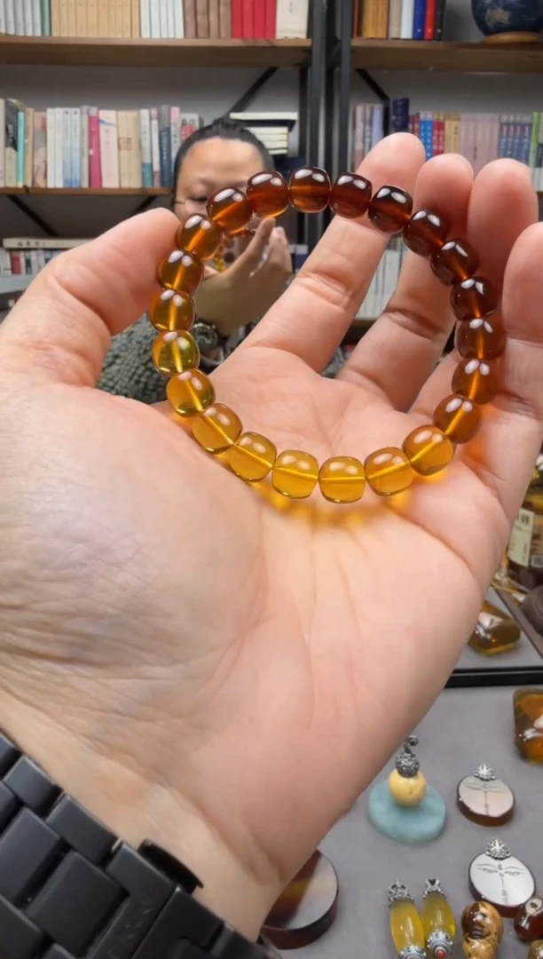 【闪购商品】琥珀颈饰未镶嵌老型彩虹手串--多样性发一