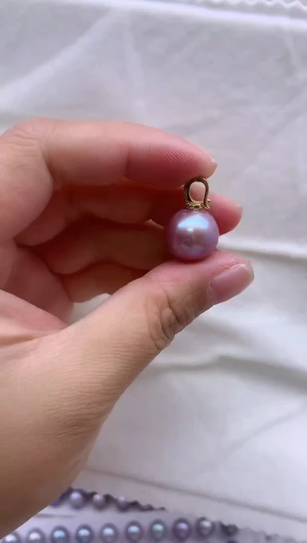 【闪购商品】淡水珍珠吊坠(不含链)银S925镶嵌淡水珍珠吊坠