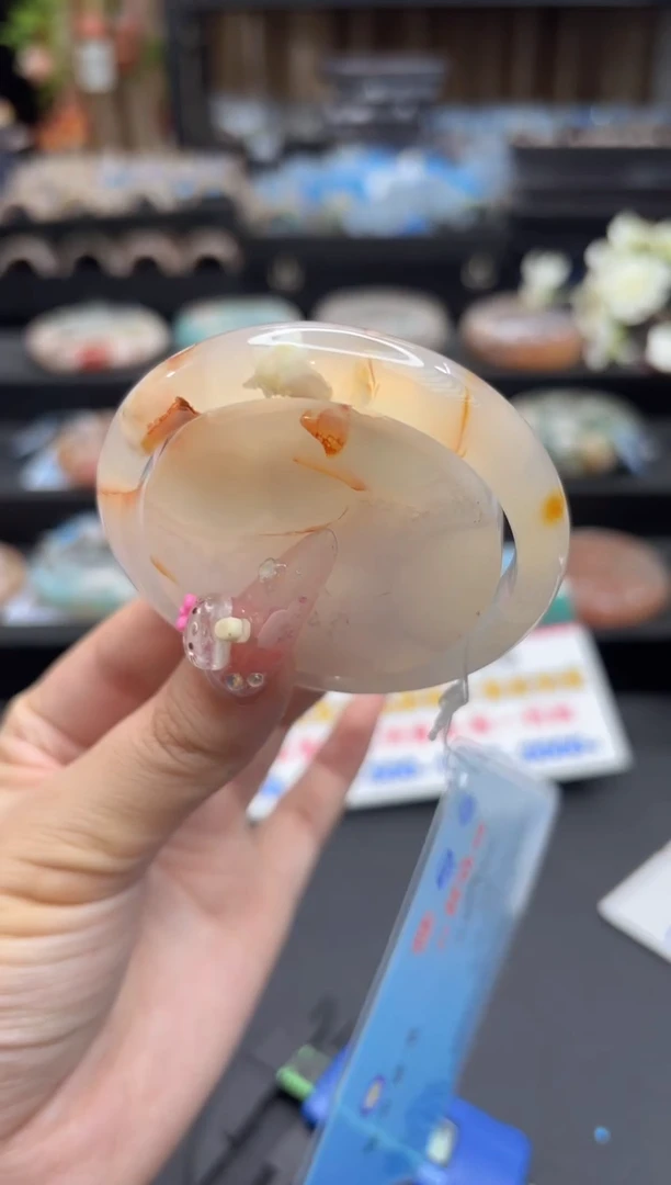 未镶嵌手镯石英质玉259(55圈赠送镯心)