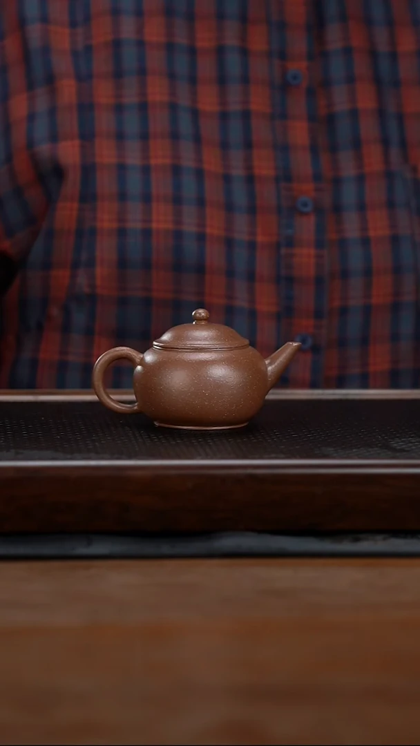 茶壶紫砂130cc黄龙山原矿段泥水平21