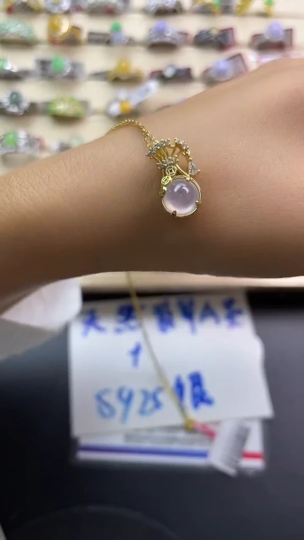 银S925镶嵌戒指翡翠翡翠 蛋面 银S925镶嵌