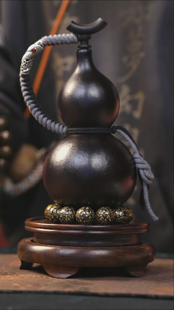 【闪购商品】YO176大漆酒葫芦不包手串及旋转底座