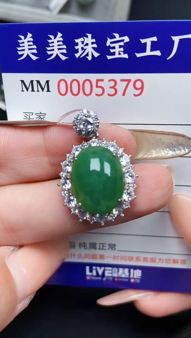 【闪购商品】翡翠颈饰银S925镶嵌5379