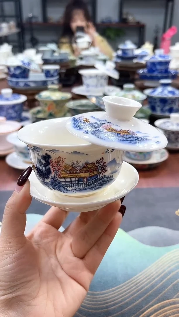 【闪购商品】下号元宝江南8.8悬停盖碗