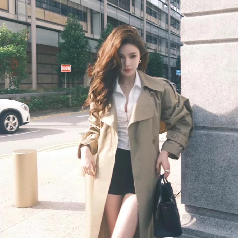气质英伦风中长款风衣400-600