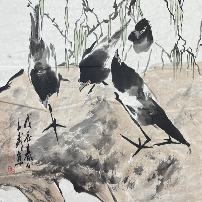 W-R-1564 王子武 花鸟画 67cm*68cm 软片-A