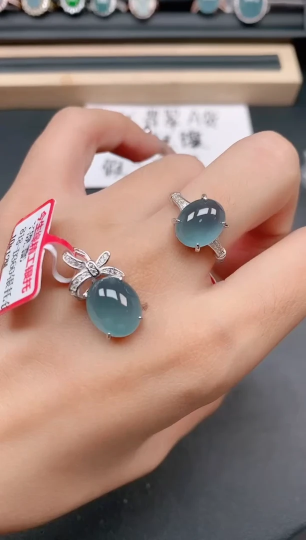 银S925镶嵌戒指翡翠1111