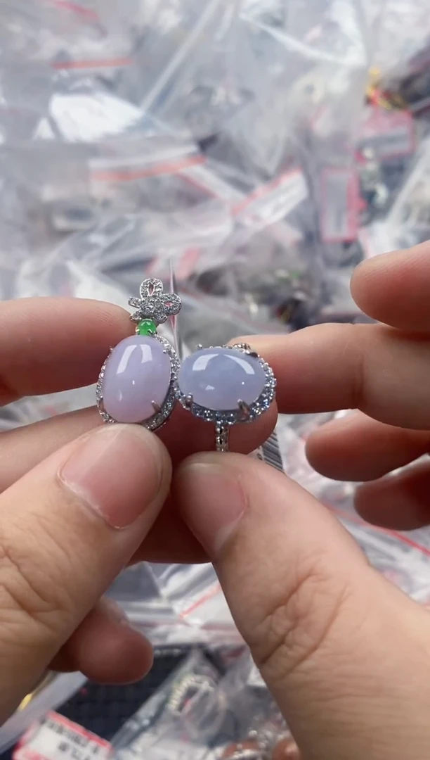 银S925镶嵌戒指翡翠222    6