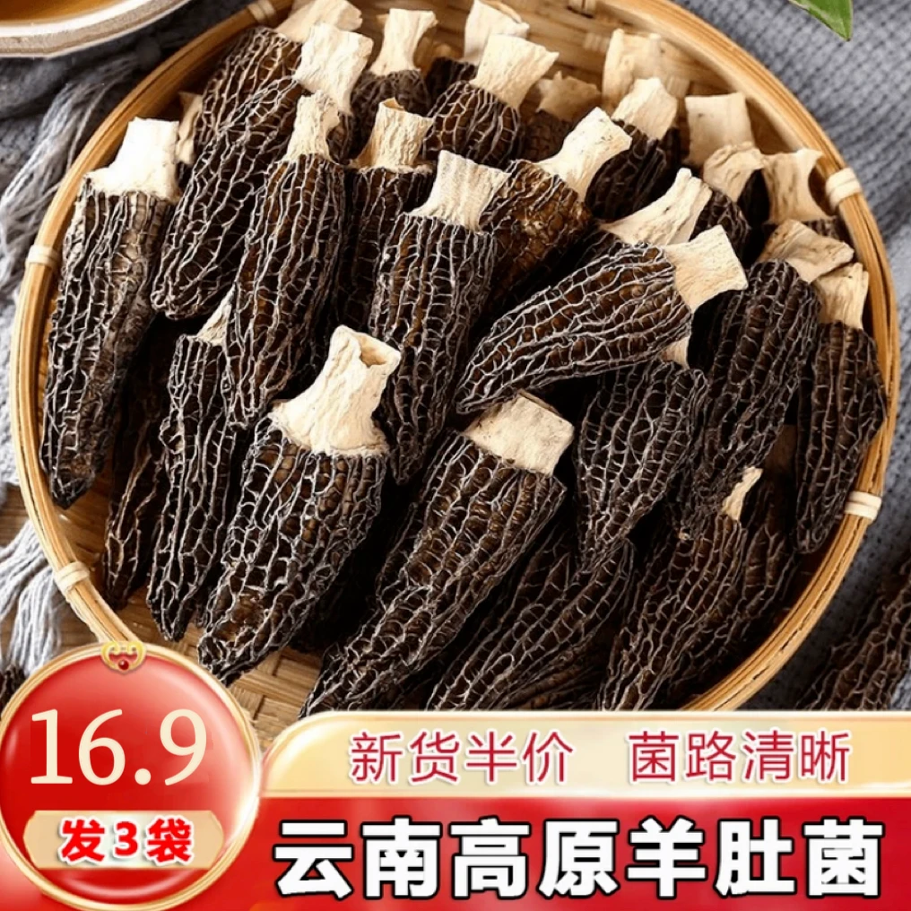 羊肚菌干货营养煲汤材料云南特产菌菇类煲汤材料