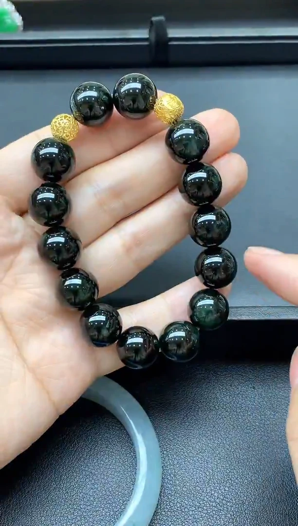 18K金镶嵌手链翡翠576-中国好珍宝