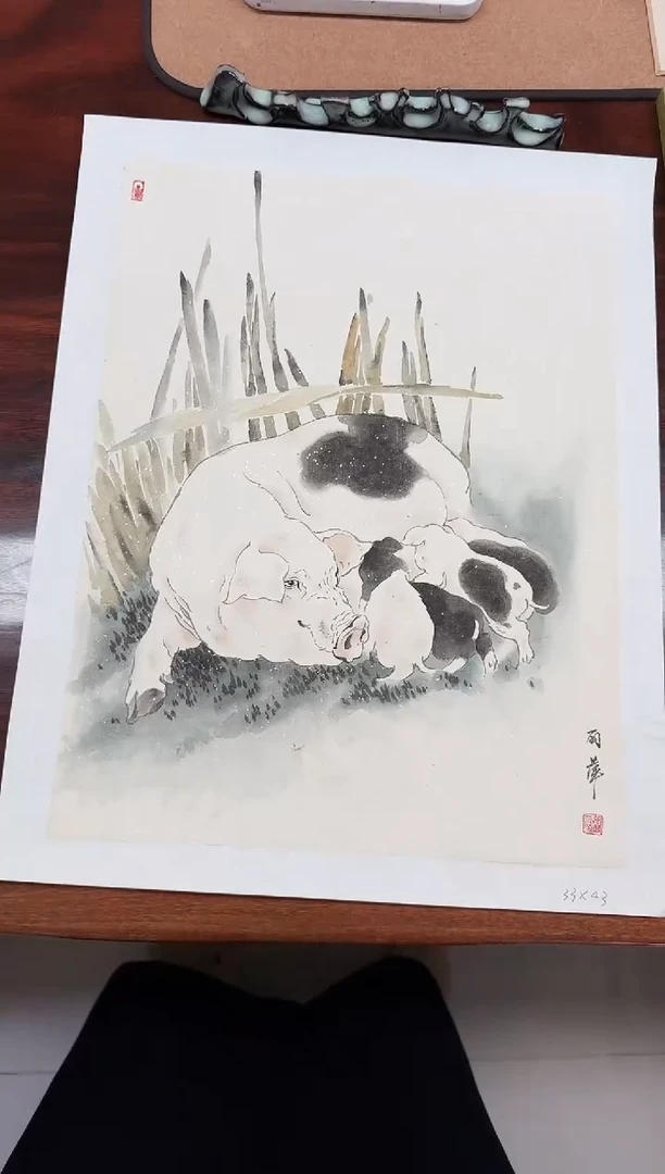 国画y天津人美-张丽萍写意花鸟1平尺