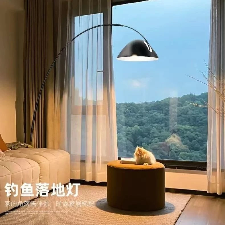 护眼极简轻奢钓鱼落地灯钓鱼灯卧室客厅沙发氛围艺术立式落地灯