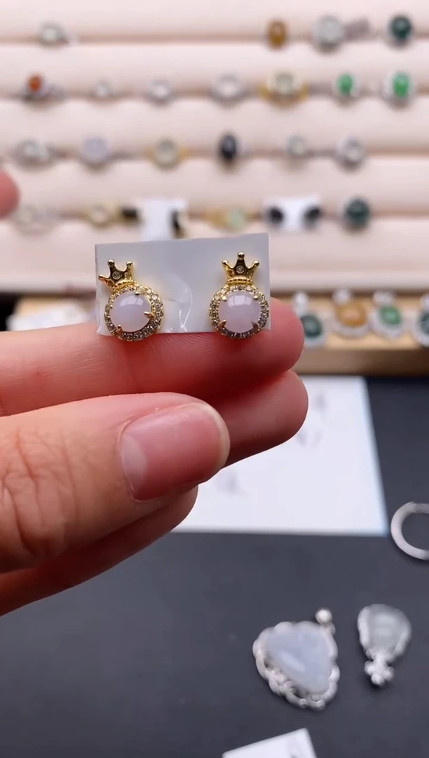 银S925镶嵌戒指翡翠3333333+5