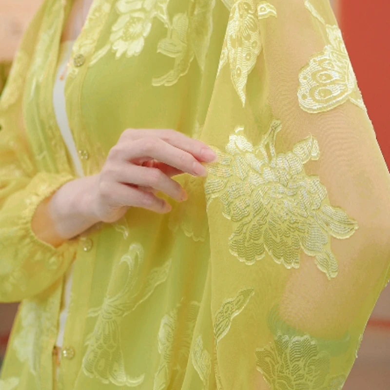 X6353【出口原单】国风优雅时尚气质显瘦防晒开衫-喵喵