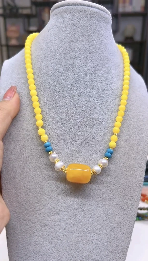 【闪购商品】蜜蜡颈饰未镶嵌DIY款X447