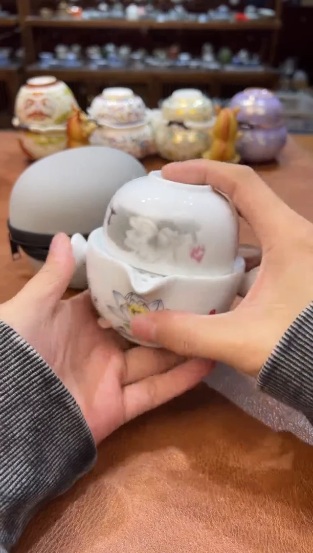 真的很便宜会开片的旅行茶具