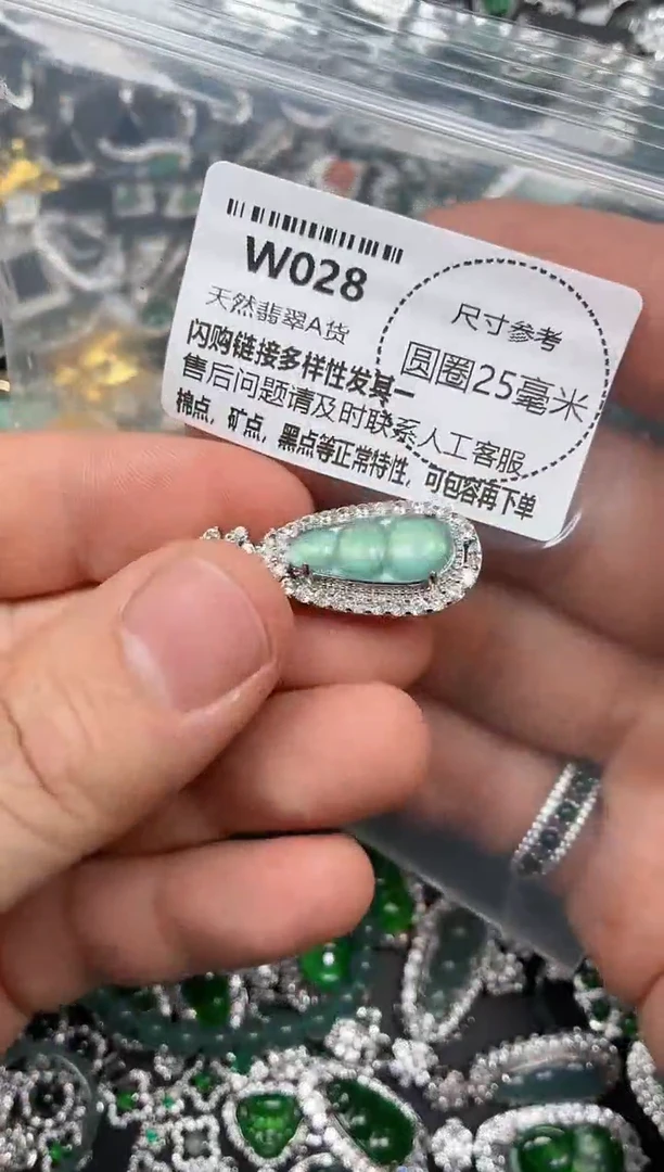 翡翠未镶嵌颈饰W028吊坠