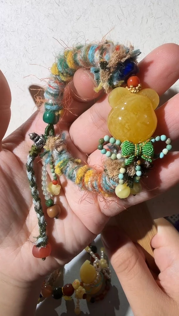 手链蜜蜡未镶嵌蜜蜡小熊手链
