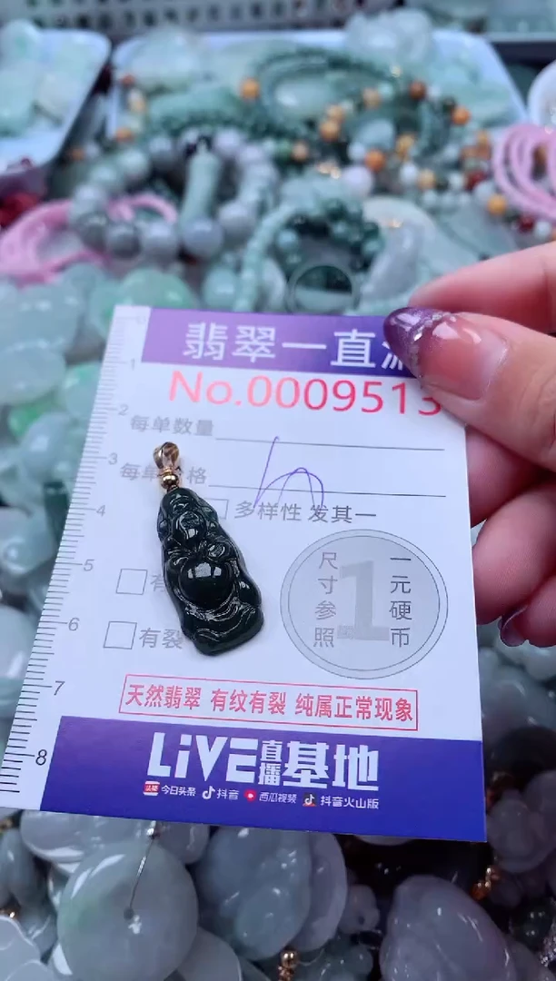 翡翠未镶嵌吊坠(不含链)9513