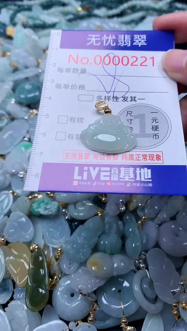 翡翠未镶嵌吊坠(不含链)221