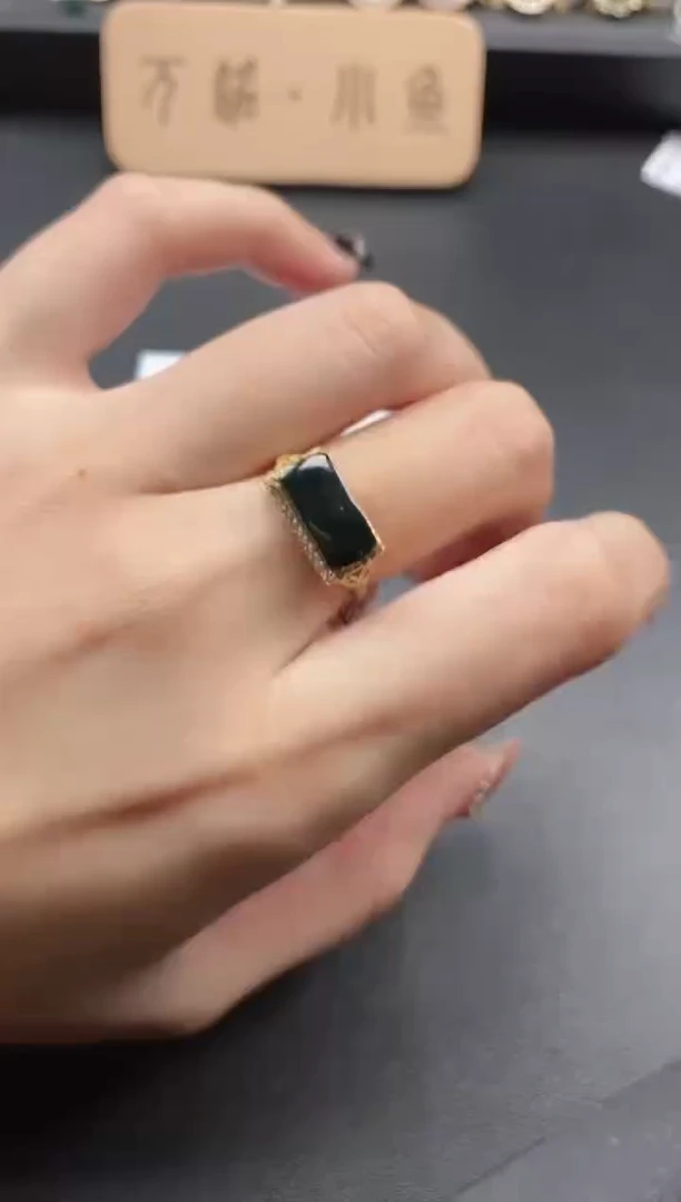 银S925镶嵌戒指翡翠51151