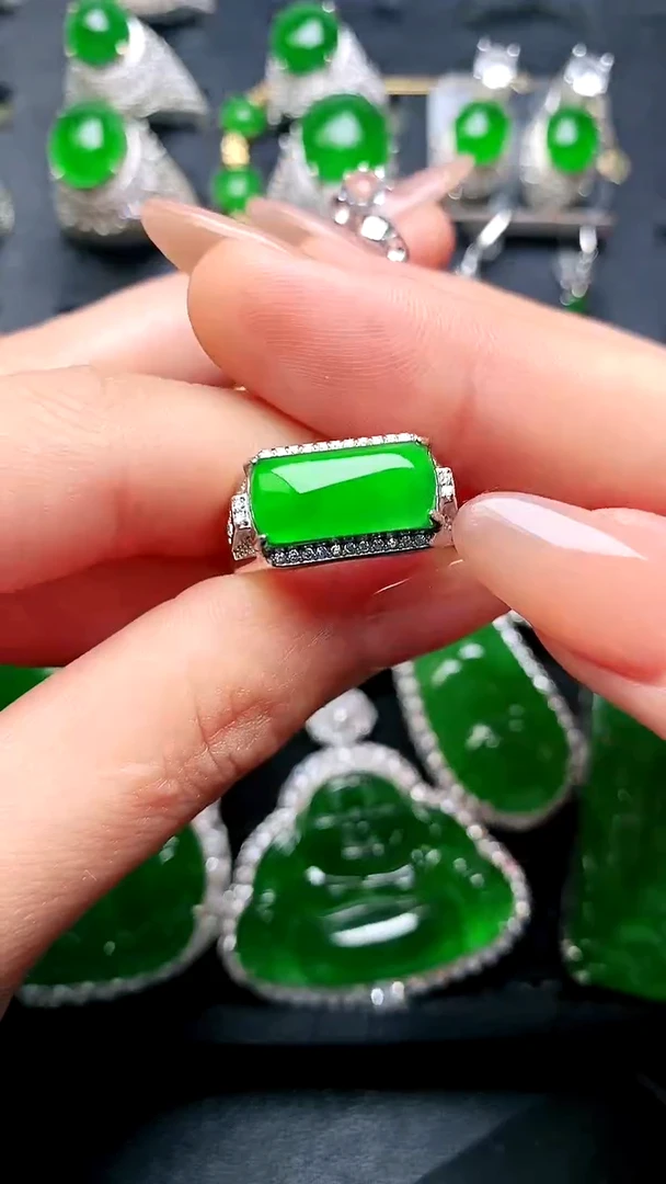 【闪购商品】翡翠戒指未镶嵌马鞍戒