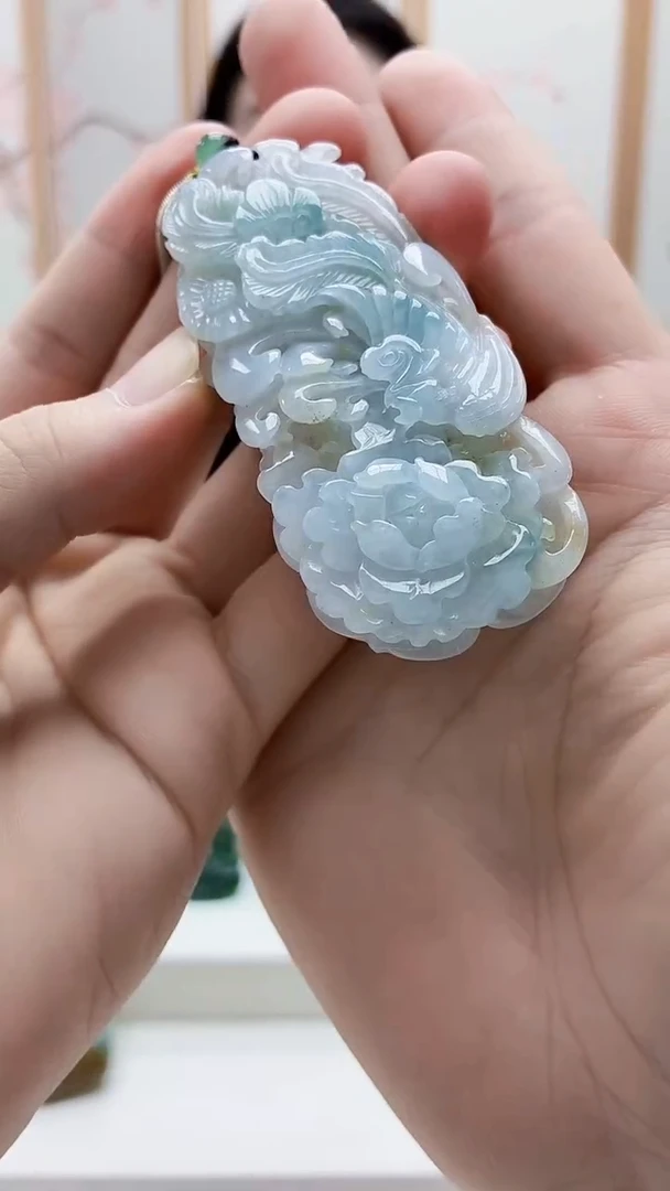 未镶嵌定制翡翠雨***…4812bb-毛货挂件4