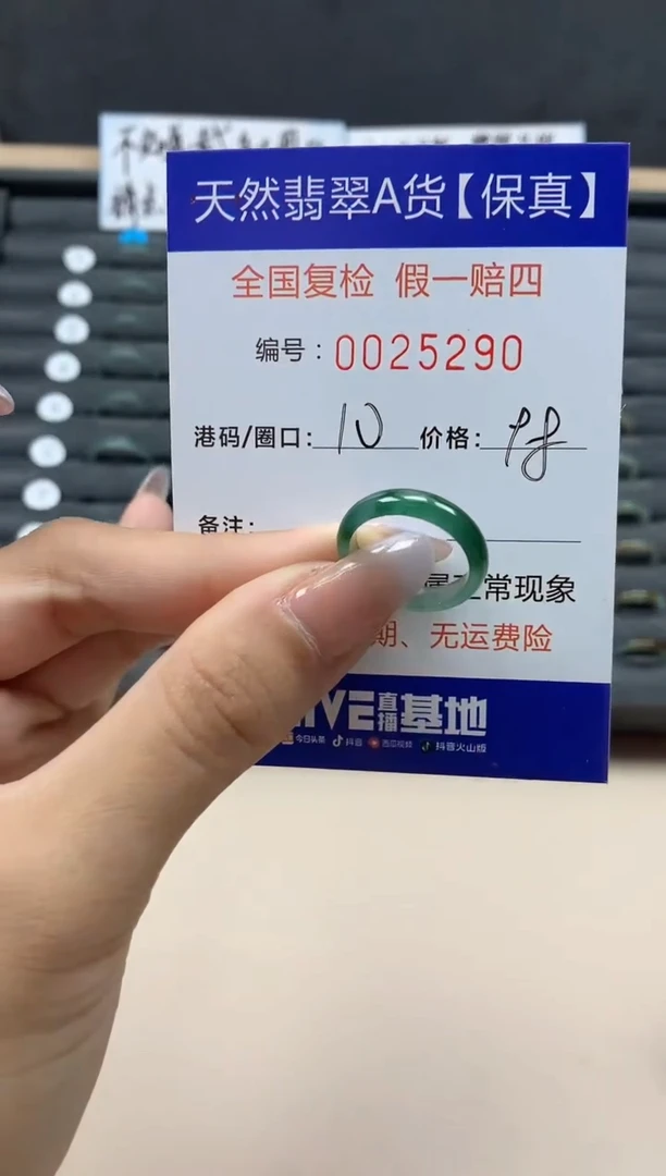 【闪购商品】翡翠戒指未镶嵌天然25290