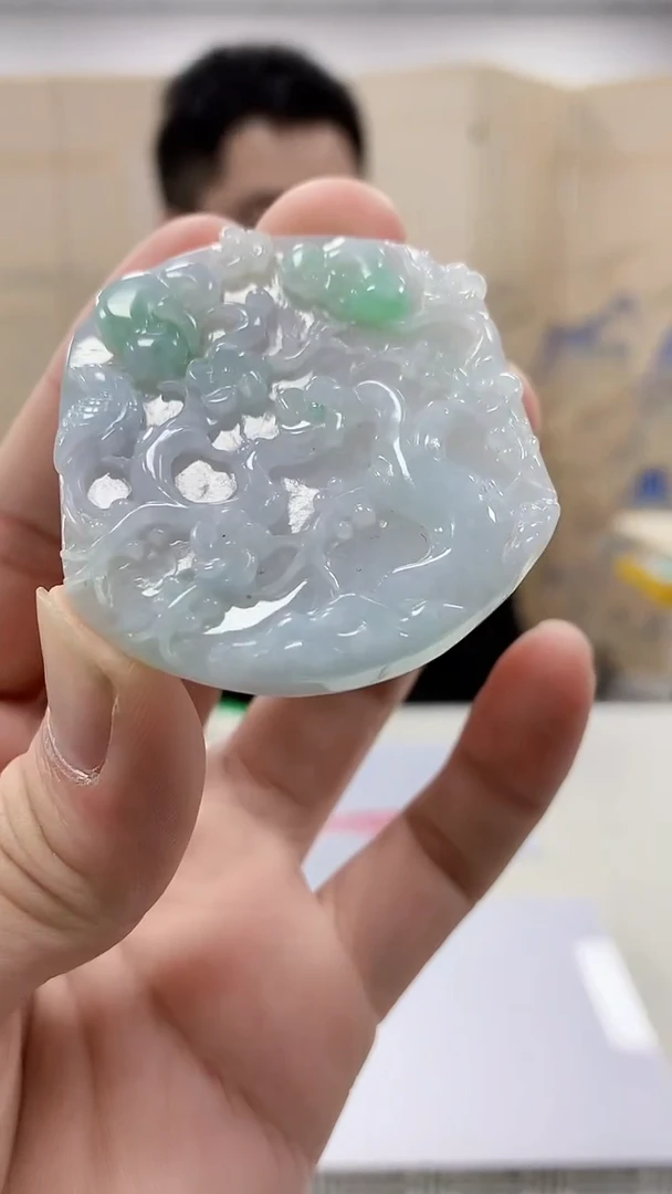 【闪购商品】定制翡翠未镶嵌5153bb-毛货挂件73