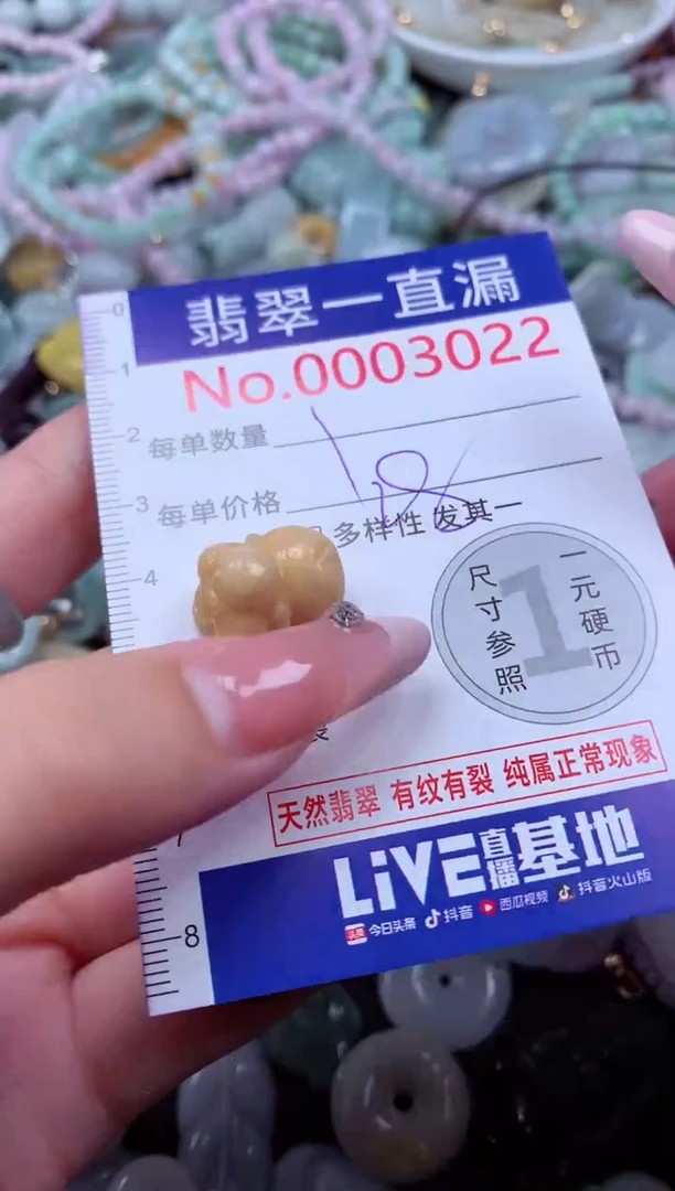 翡翠未镶嵌吊坠(不含链)3022