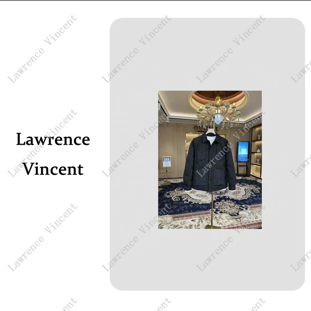 Lawrence Vincent 2024新款设计师Cleanfit百搭老花羽绒服外套