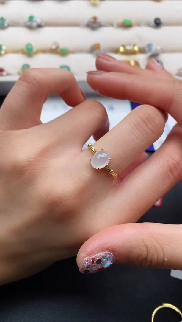 银S925镶嵌戒指翡翠7777777+10