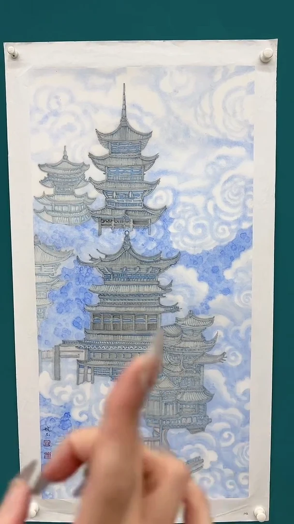 国画宁婉玉-8平尺-国画作品-新中式
