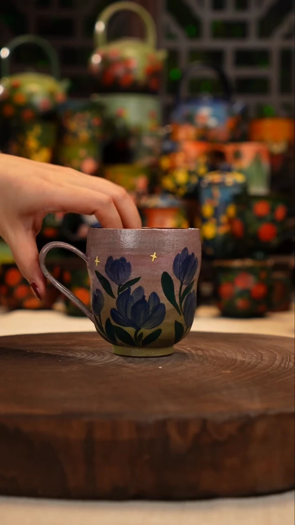 油画 釉下彩  杯子